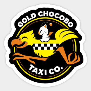 Gold-Chocobo Taxi Co Sticker